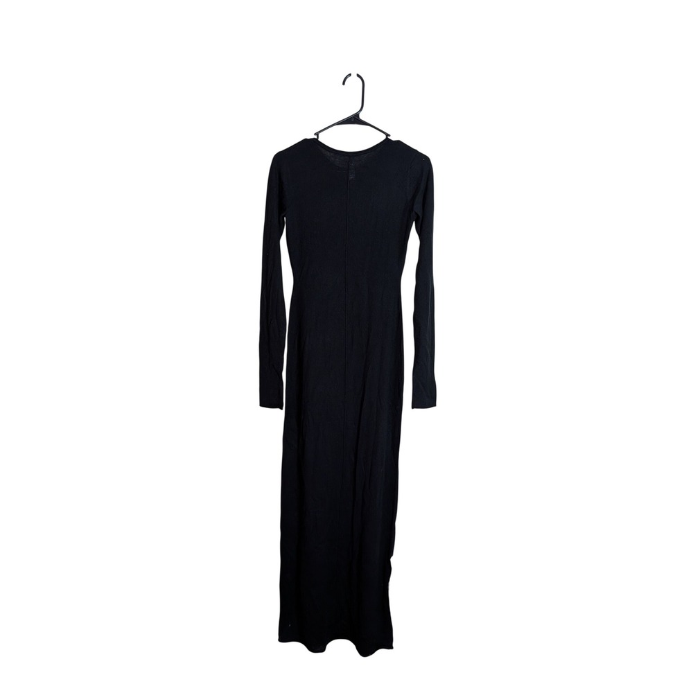 Skims Sheer Cashmere Long Sleeve Maxi Dress Onyx Black XS DS-DRS-10286W NWT - Picture 7 of 7
